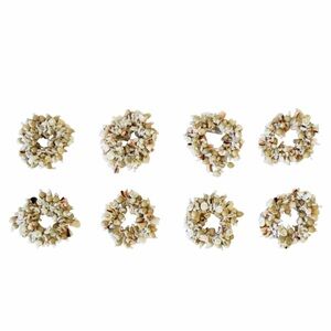 Crate&Barrel Set of 8 Coastal Seashell Napkin Ring Holders